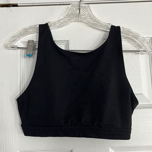 Aerie Chill high neck black sports bra. Women’s size medium